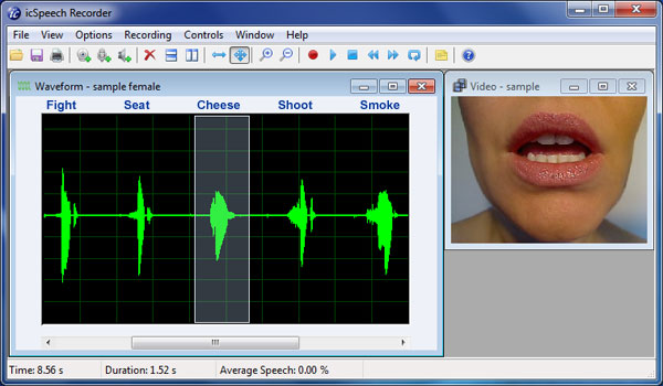 Voice recorder designed specifically for use in speech and language applications